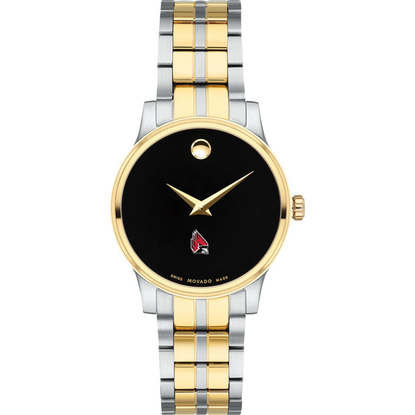 Ball State Women&#39;s Movado Collection Two-Tone Watch with Black Dial Shot #2