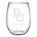 Baylor Stemless Wine Glasses Made in the USA