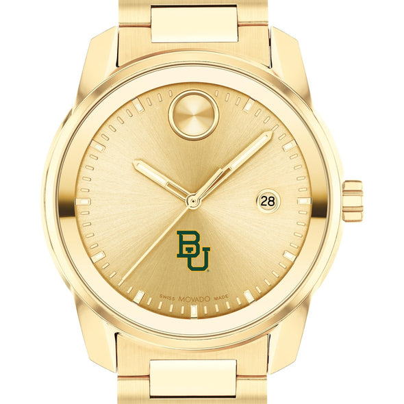 Baylor University Men&#39;s Movado BOLD Gold with Date Window Shot #1