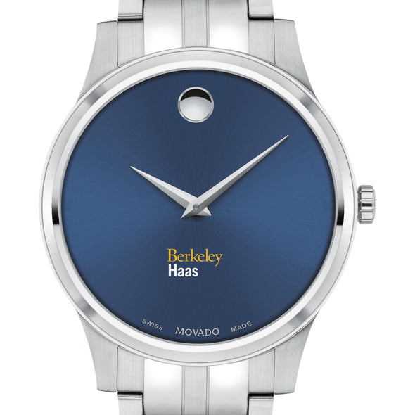 Berkeley Haas Men&#39;s Movado Collection Stainless Steel Watch with Blue Dial Shot #1