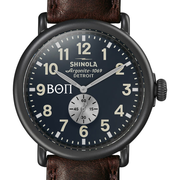 Beta Theta Pi Shinola Watch, The Runwell 47 mm Midnight Blue Dial Shot #1