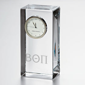 Beta Theta Pi Tall Glass Desk Clock by Simon Pearce Shot #1