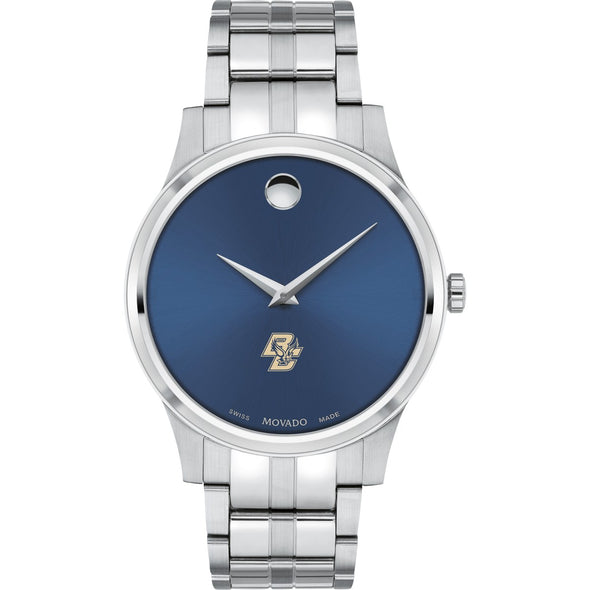 Boston College Men&#39;s Movado Collection Stainless Steel Watch with Blue Dial Shot #2