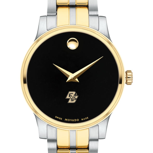 Boston College Women&#39;s Movado Collection Two-Tone Watch with Black Dial Shot #1