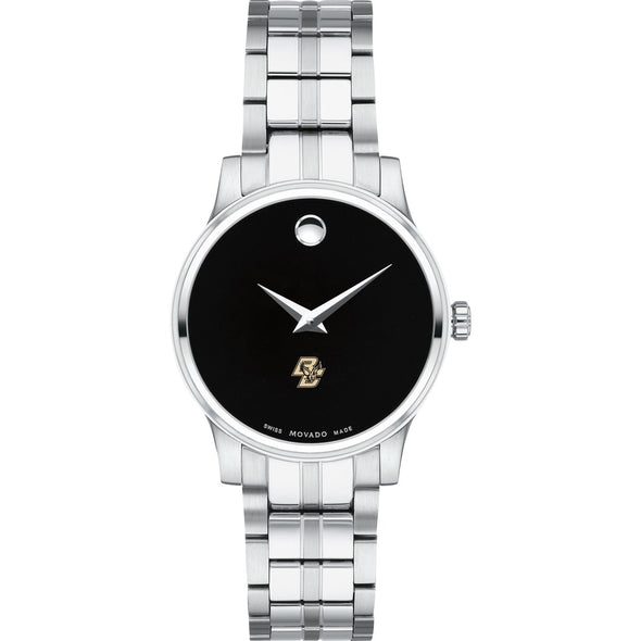 Boston College Women&#39;s Movado Stainless Steel Watch with Black Dial Shot #2