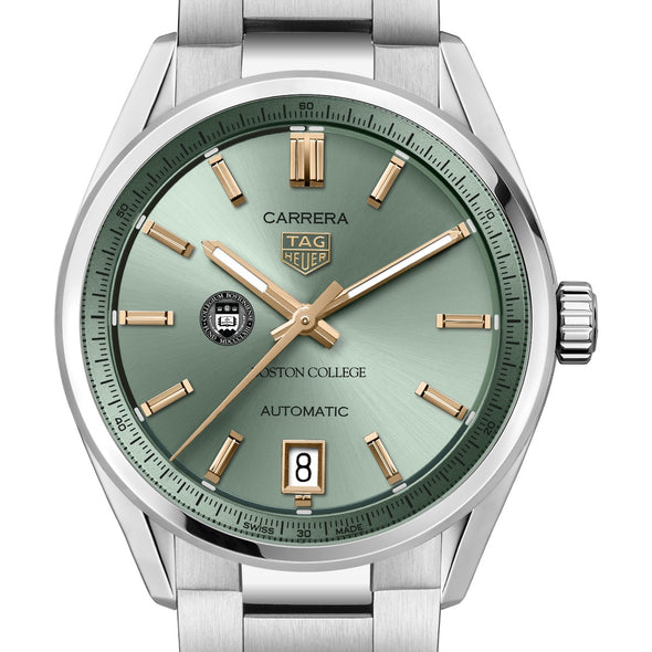 Boston College Women&#39;s TAG Heuer Steel Carrera with Green Dial Shot #1