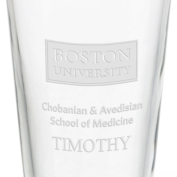 Boston University Chobanian &amp; Avedisian School of Medicine 16 oz Pint Glass Shot #3