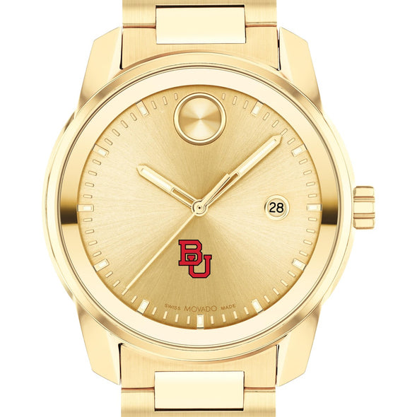 Boston University Men&#39;s Movado BOLD Gold with Date Window Shot #1