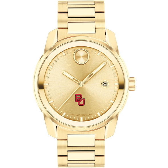 Boston University Men&#39;s Movado BOLD Gold with Date Window Shot #2