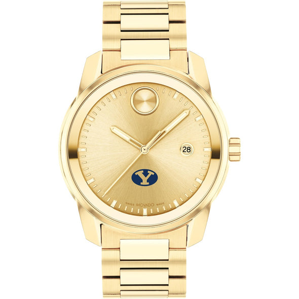 Brigham Young University Men&#39;s Movado BOLD Gold with Date Window Shot #2