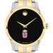 Brown Men's Movado Collection Two-Tone Watch with Black Dial