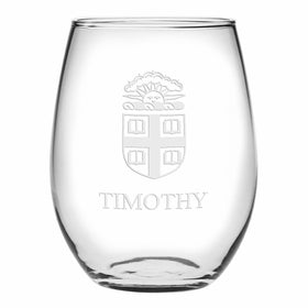 Brown Stemless Wine Glasses Made in the USA Shot #1