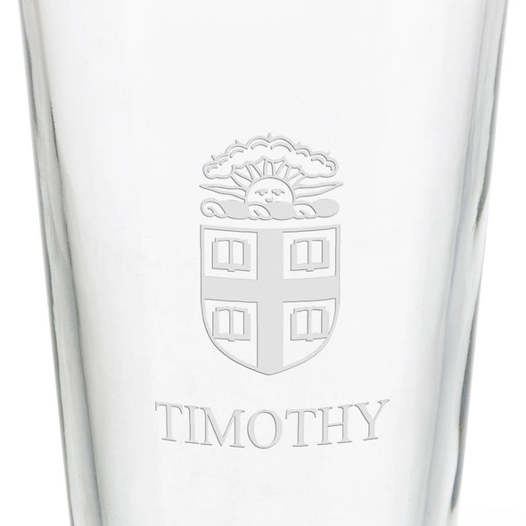 Brown University 16 oz Pint Glass Shot #3