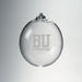 BU Glass Ornament by Simon Pearce