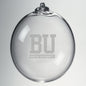 BU Glass Ornament by Simon Pearce Shot #2