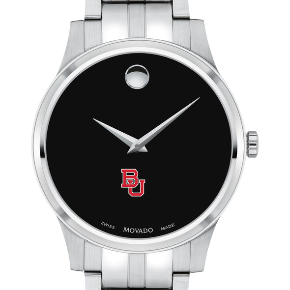 BU Men&#39;s Movado Collection Stainless Steel Watch with Black Dial Shot #1