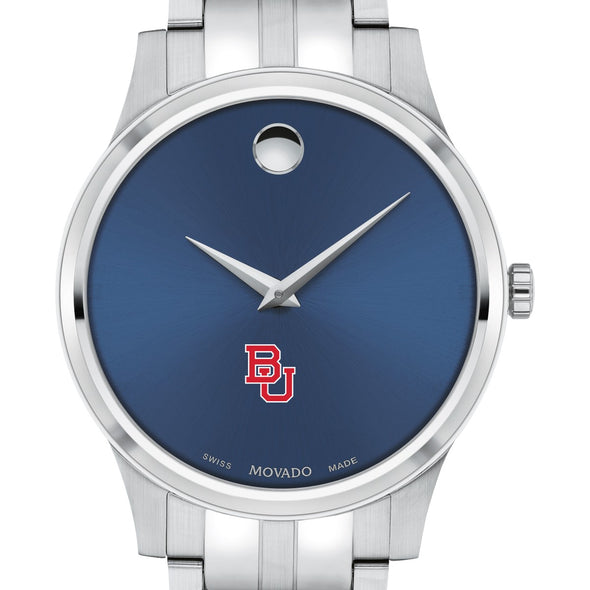 BU Men&#39;s Movado Collection Stainless Steel Watch with Blue Dial Shot #1