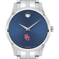 BU Men's Movado Collection Stainless Steel Watch with Blue Dial Shot #1