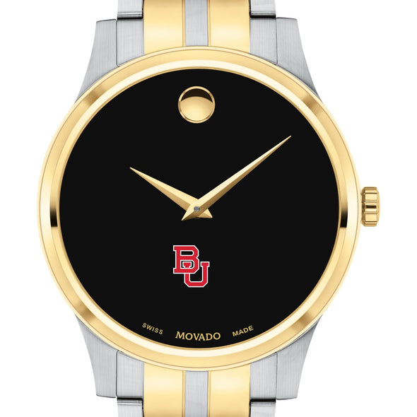 BU Men&#39;s Movado Collection Two-Tone Watch with Black Dial Shot #1