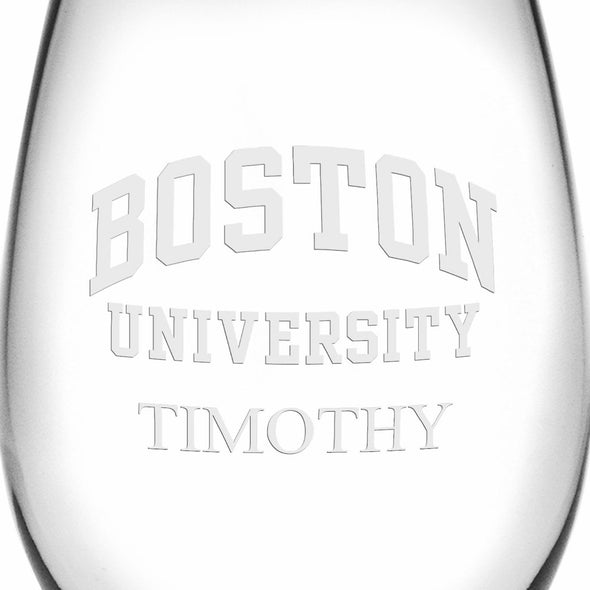 BU Stemless Wine Glasses Made in the USA Shot #3