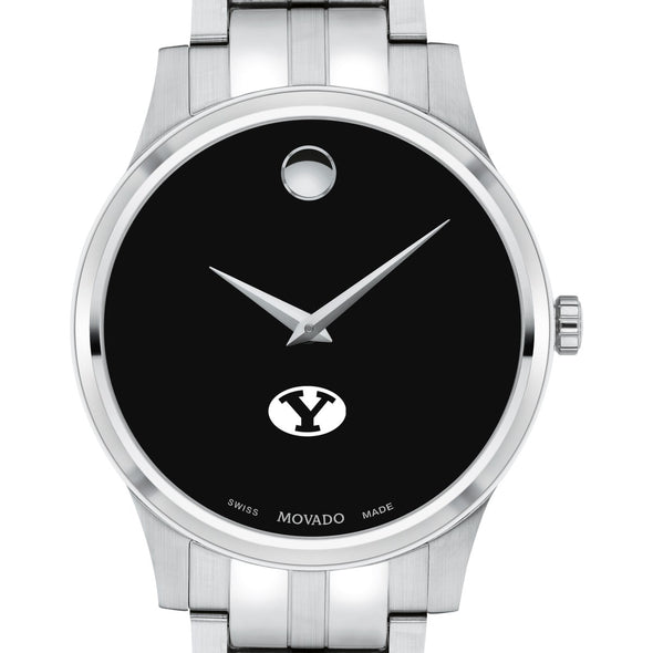 BYU Men&#39;s Movado Collection Stainless Steel Watch with Black Dial Shot #1