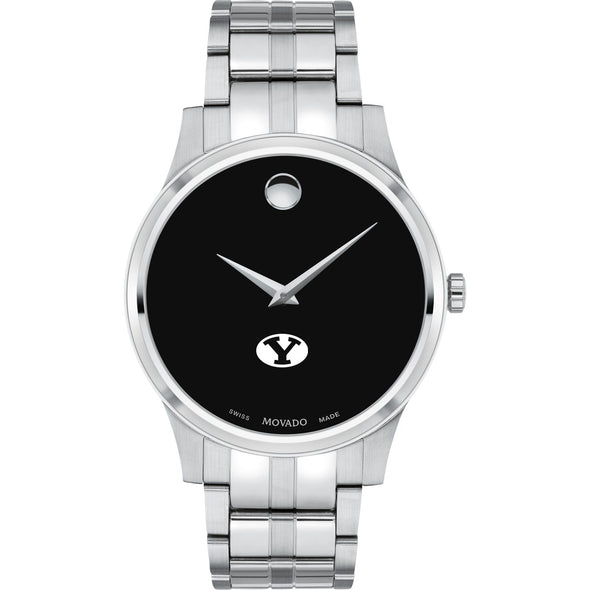 BYU Men&#39;s Movado Collection Stainless Steel Watch with Black Dial Shot #2