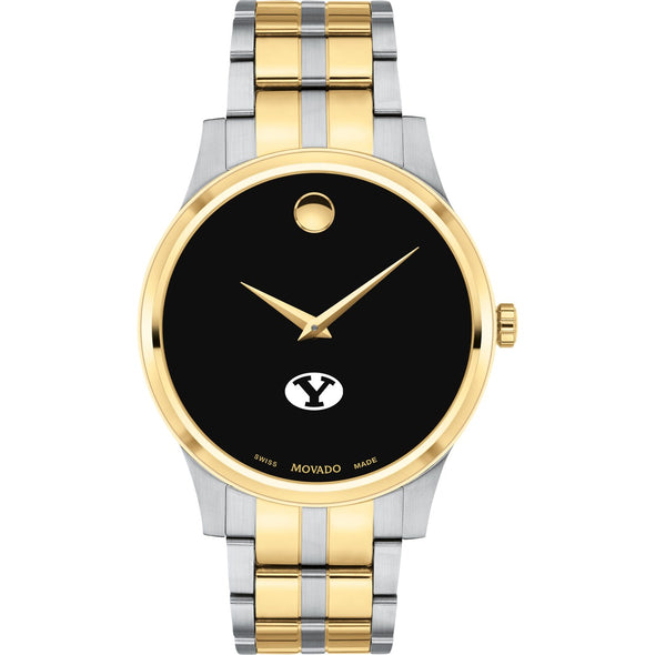 BYU Men&#39;s Movado Collection Two-Tone Watch with Black Dial Shot #2