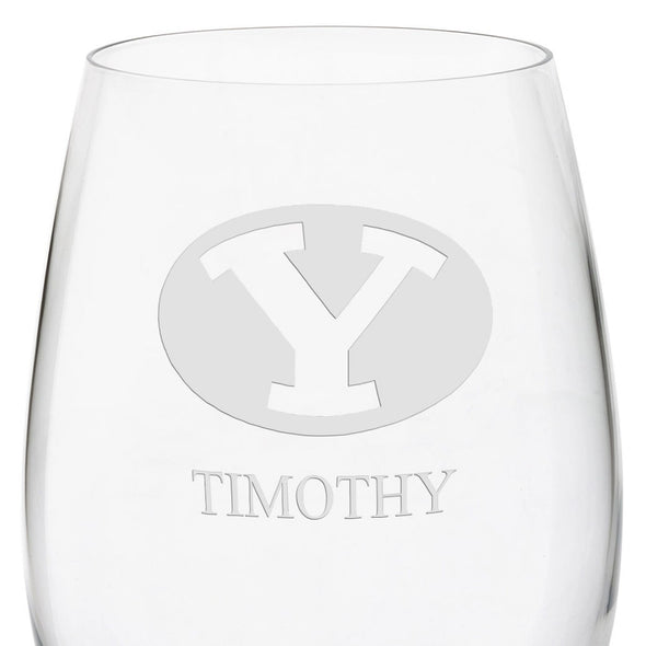 BYU Red Wine Glasses Shot #3