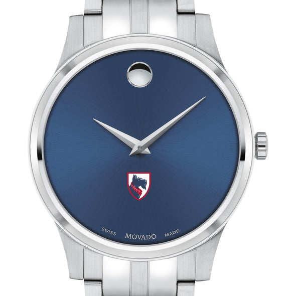 Carnegie Mellon Men&#39;s Movado Collection Stainless Steel Watch with Blue Dial Shot #1