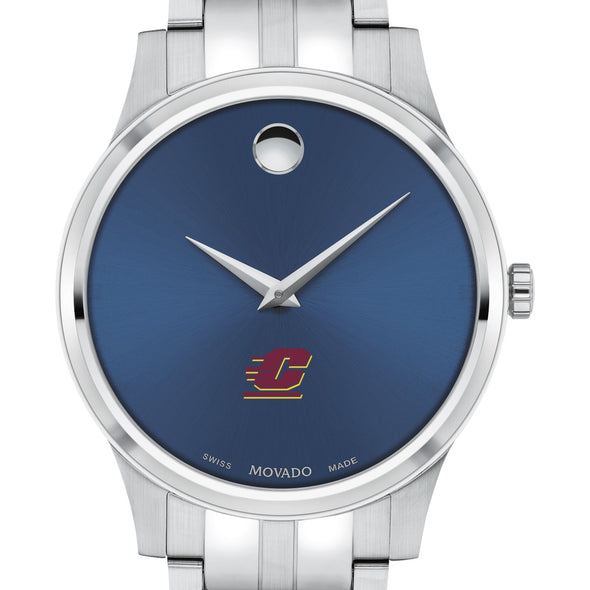 Central Michigan Men&#39;s Movado Collection Stainless Steel Watch with Blue Dial Shot #1