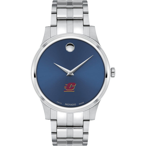 Central Michigan Men&#39;s Movado Collection Stainless Steel Watch with Blue Dial Shot #2