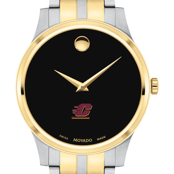 Central Michigan Men&#39;s Movado Collection Two-Tone Watch with Black Dial Shot #1