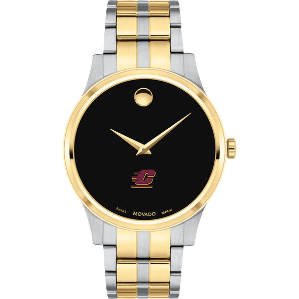 Central Michigan Men&#39;s Movado Collection Two-Tone Watch with Black Dial Shot #2