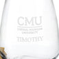 Central Michigan Stemless Wine Glasses Shot #3