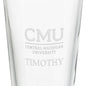 Central Michigan University 16 oz Pint Glass Shot #3