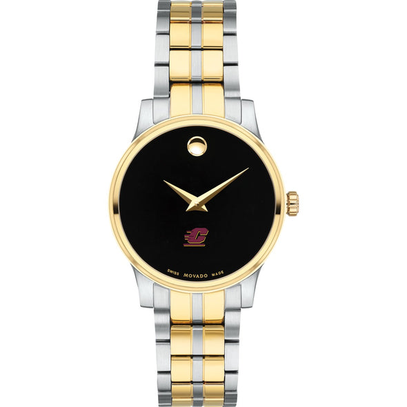 Central Michigan Women&#39;s Movado Collection Two-Tone Watch with Black Dial Shot #2