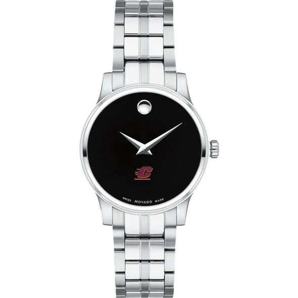 Central Michigan Women&#39;s Movado Stainless Steel Watch with Black Dial Shot #2