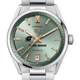 Central Michigan Women&#39;s TAG Heuer Steel Carrera with Green Dial Shot #1