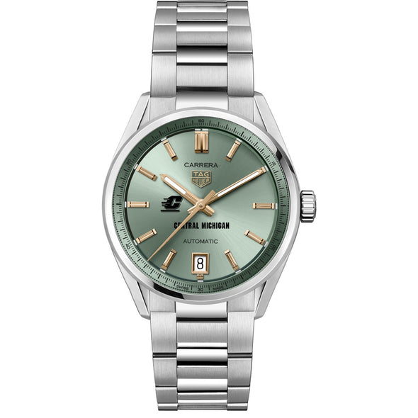 Central Michigan Women&#39;s TAG Heuer Steel Carrera with Green Dial Shot #2