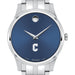 Charleston Men's Movado Collection Stainless Steel Watch with Blue Dial