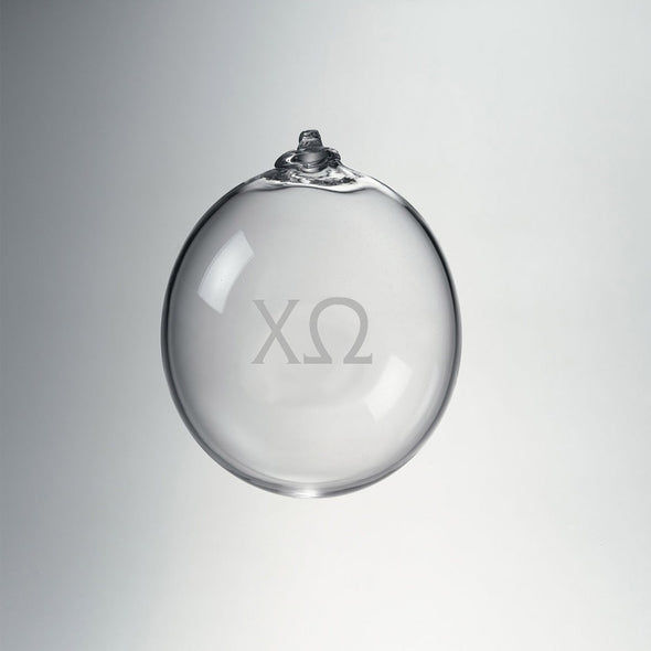 Chi Omega Glass Ornament by Simon Pearce Shot #1