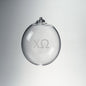 Chi Omega Glass Ornament by Simon Pearce Shot #1