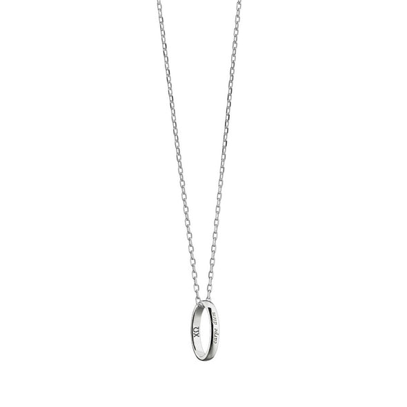 Chi Omega Monica Rich Kosann &quot;Carpe Diem&quot; Poesy Ring Necklace in Silver Shot #2