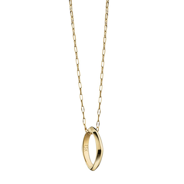 Chi Omega Monica Rich Kosann Poesy Ring Necklace in Gold Shot #2