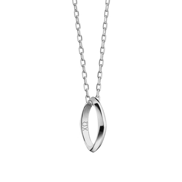 Chi Omega Monica Rich Kosann Poesy Ring Necklace in Silver Shot #1