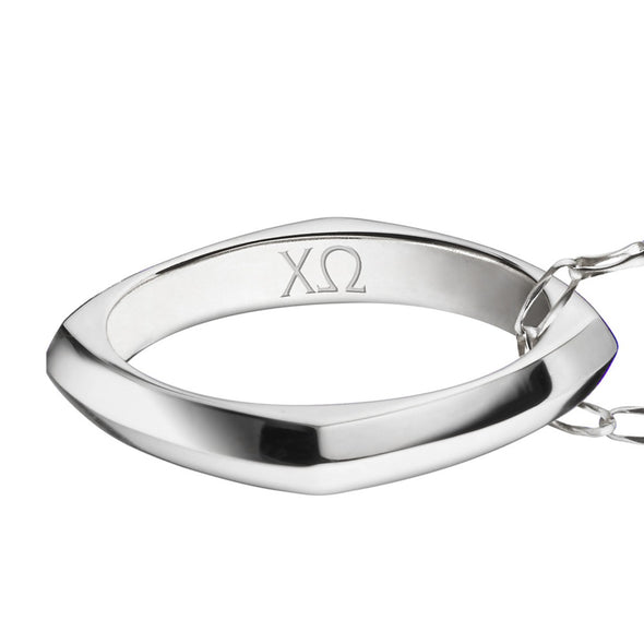 Chi Omega Monica Rich Kosann Poesy Ring Necklace in Silver Shot #3