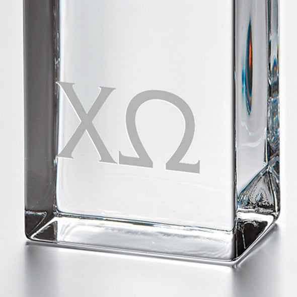 Chi Omega Tall Glass Desk Clock by Simon Pearce Shot #2