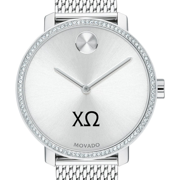 Chi Omega Women&#39;s Movado Bold with Crystal Bezel &amp; Mesh Bracelet Shot #1