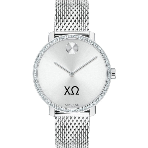 Chi Omega Women&#39;s Movado Bold with Crystal Bezel &amp; Mesh Bracelet Shot #2