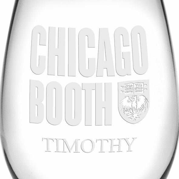 Chicago Booth Stemless Wine Glasses Made in the USA Shot #3